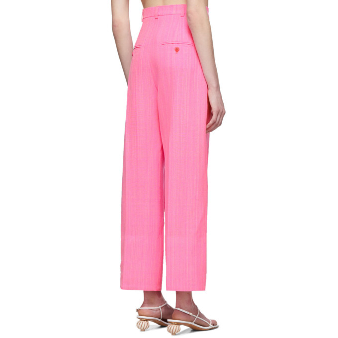 JACQUEMUS JACQUEMUS PINK LE PANTALON SANTON TROUSERS