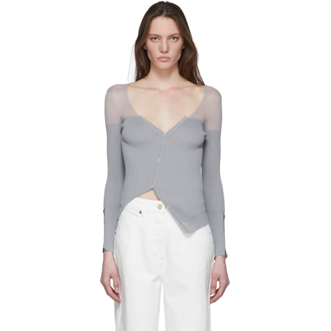 JACQUEMUS JACQUEMUS GREY LE CARDIGAN TORDU CARDIGAN