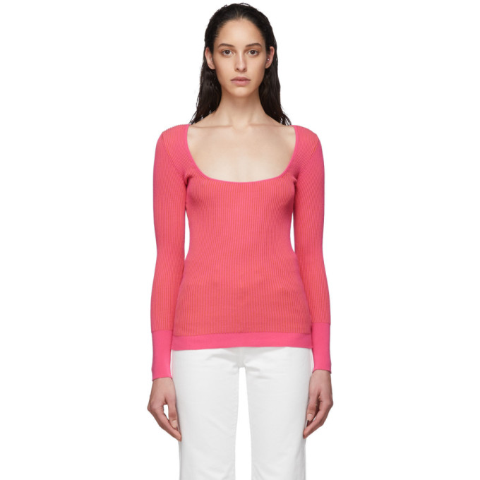 JACQUEMUS JACQUEMUS PINK LE MAILLE ROSA SWEATER