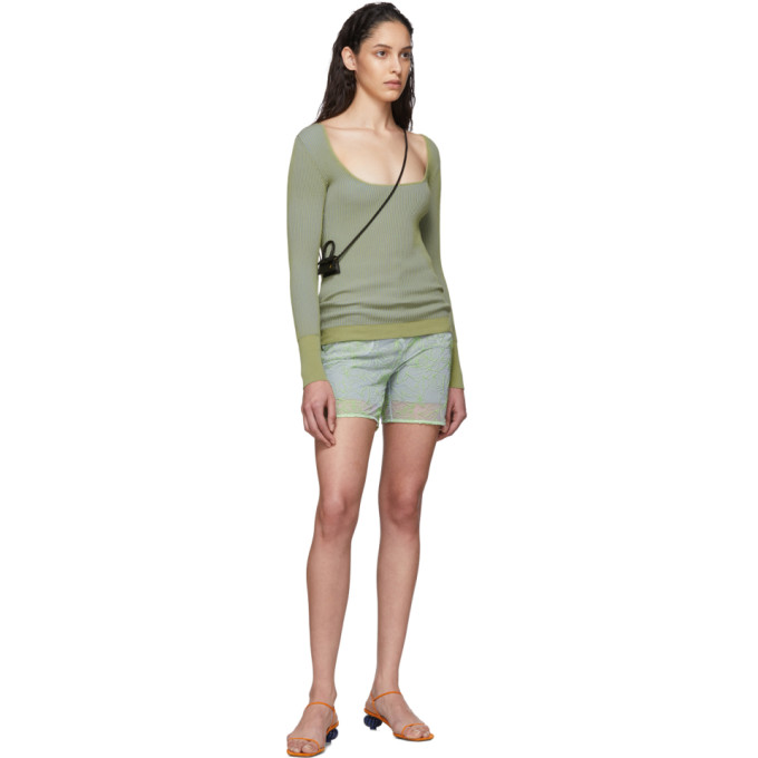 JACQUEMUS JACQUEMUS GREEN LE MAILLE ROSA SWEATER