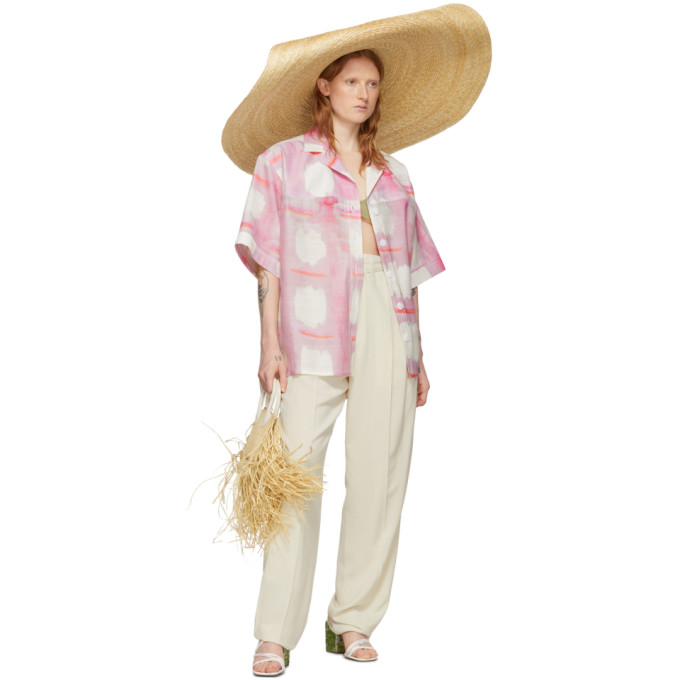 JACQUEMUS JACQUEMUS PINK LA CHEMISE VALLENA SHORT SLEEVE SHIRT