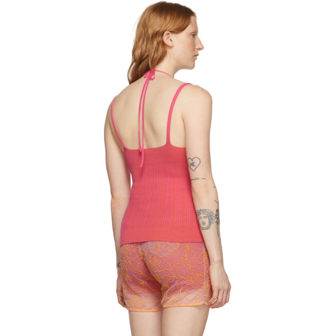 JACQUEMUS JACQUEMUS PINK AND ORANGE LA MAILLE VALENSOLE TANK TOP