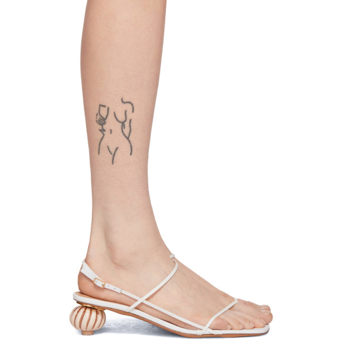 JACQUEMUS JACQUEMUS WHITE LES SANDALES MANOSQUE HEELED SANDALS