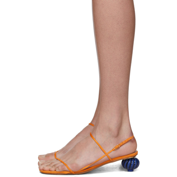 JACQUEMUS JACQUEMUS ORANGE LES SANDALES MANOSQUE HEELED SANDALS