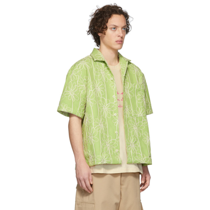 JACQUEMUS JACQUEMUS GREEN LA CHEMISE JEAN SHORT SLEEVE SHIRT