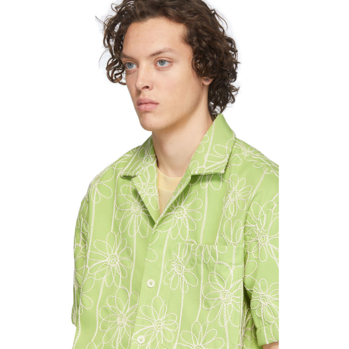 JACQUEMUS JACQUEMUS GREEN LA CHEMISE JEAN SHORT SLEEVE SHIRT