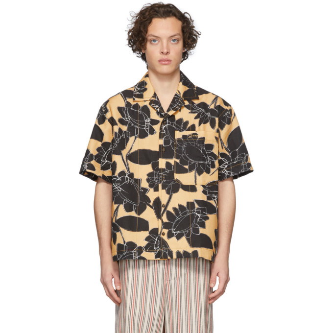 JACQUEMUS YELLOW 'LA CHEMISE JEAN' SHORT SLEEVE SHIRT