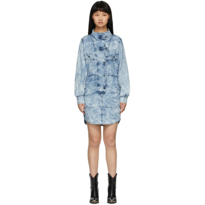 ISABEL MARANT ÉTOILE ISABEL MARANT ETOILE BLUE DENIM INAROA SHIRT DRESS