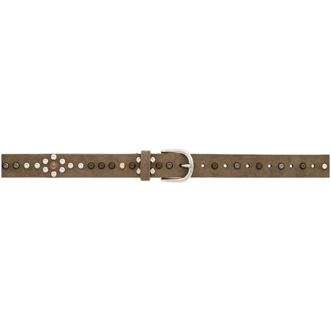 Isabel Marant Taupe Suede Djevis Belt