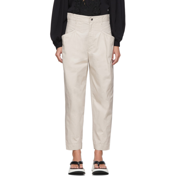 ISABEL MARANT ISABEL MARANT OFF-WHITE GUBAIA TROUSERS