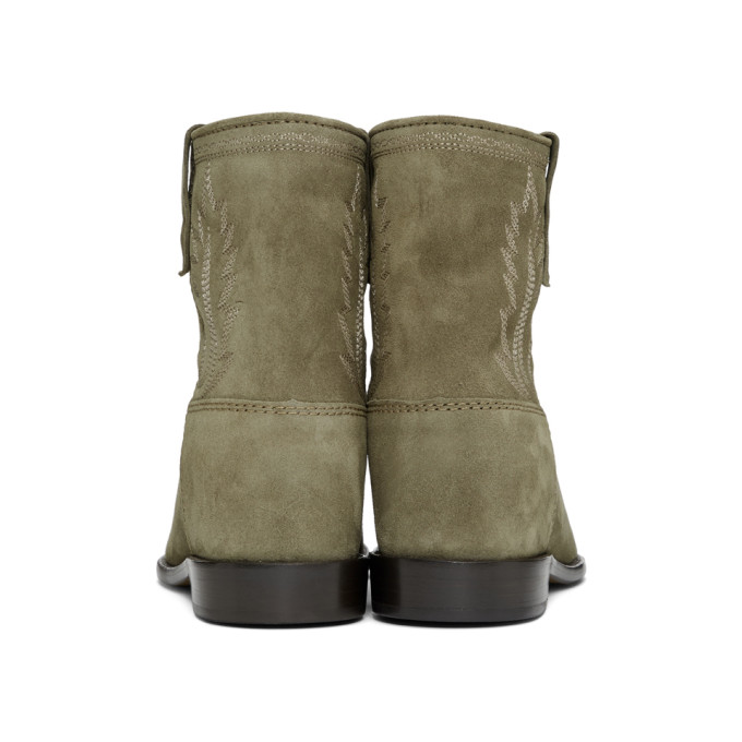 ISABEL MARANT ISABEL MARANT TAUPE EMBROIDERED CRISI BOOTS