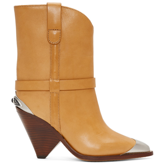 isabel marant lamsy leather ankle boots