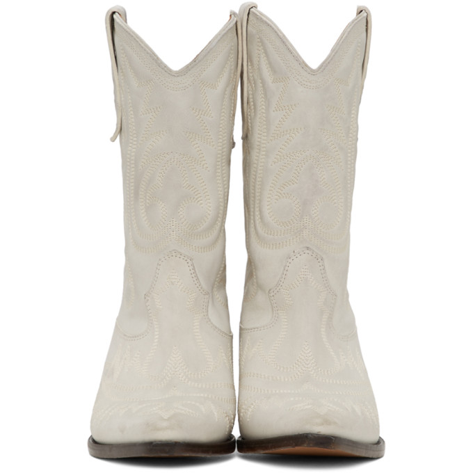 ISABEL MARANT Off-White Western Stitch Duerto Boots