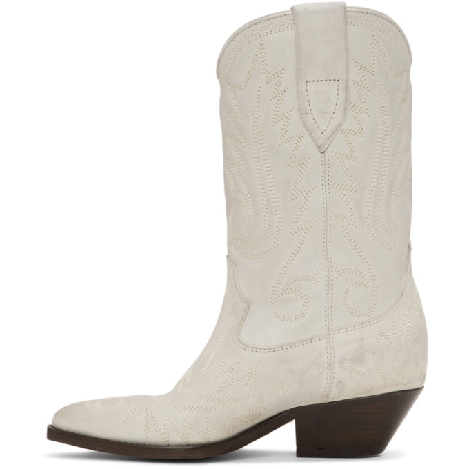 ISABEL MARANT Off-White Western Stitch Duerto Boots