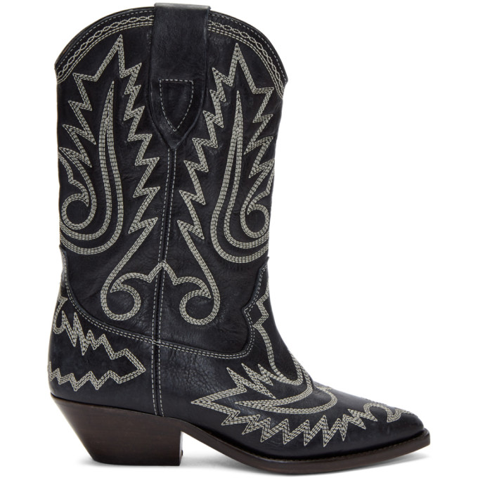 isabel marant black cowboy boots