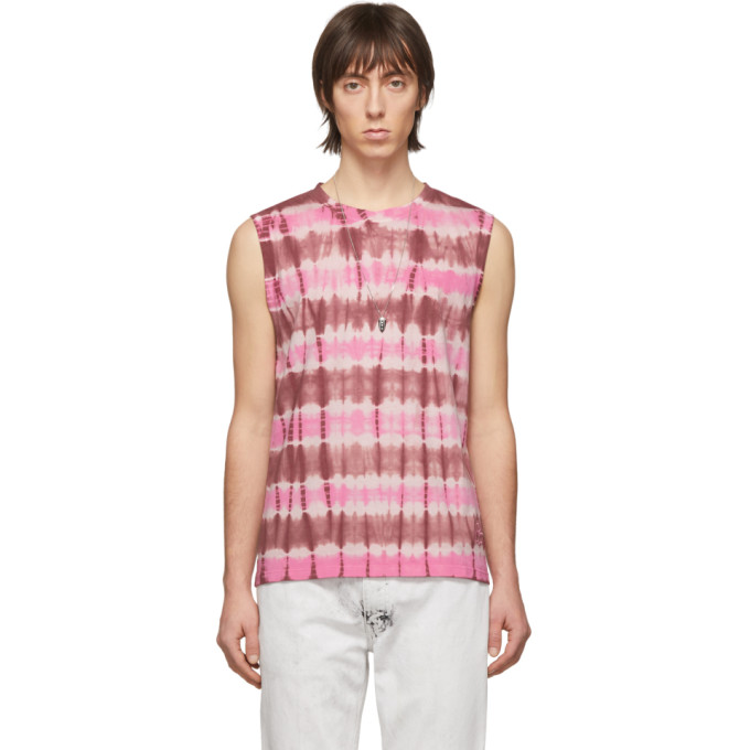 ISABEL MARANT ISABEL MARANT PINK CORNELL TIE-DYE SLEEVELESS T-SHIRT