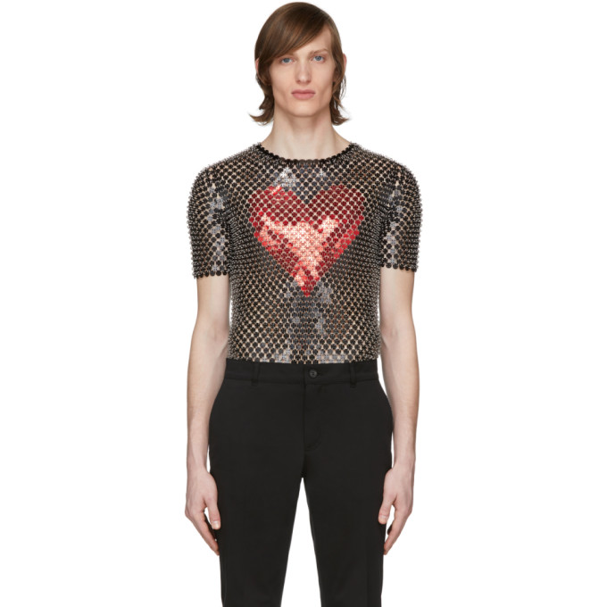 PACO RABANNE PACO RABANNE 黑色 METAL HEART T 恤