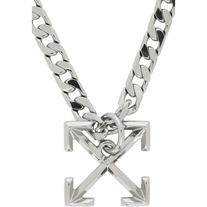 OFF-WHITE OFF-WHITE SILVER ARROWS NECKLACE