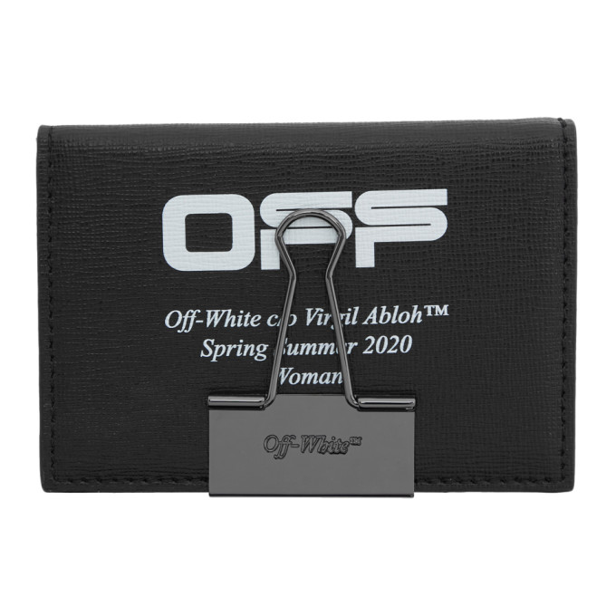 OFF-WHITE Black & White Logo Bifold Card Holder