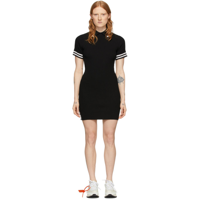 OFF-WHITE OFF-WHITE BLACK KNIT INDUSTRIAL POLO DRESS