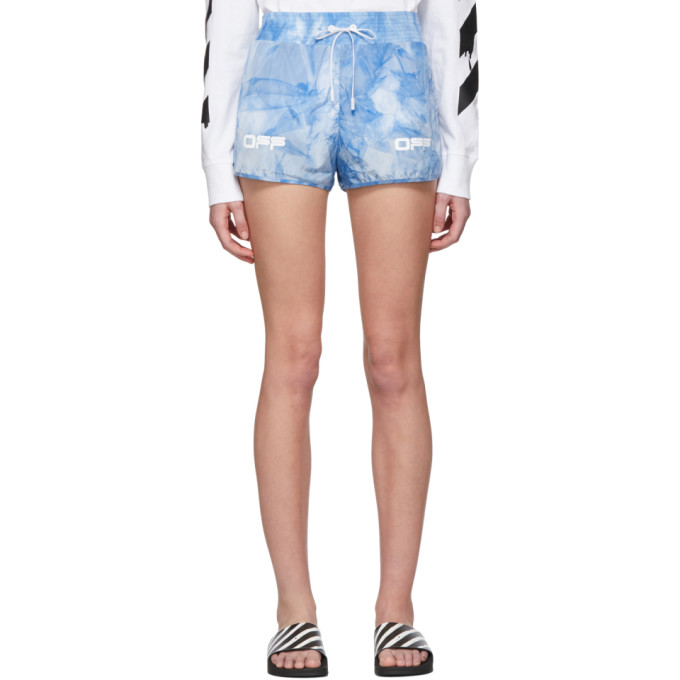 OFF-WHITE OFF-WHITE BLUE TIE-DYE ACTIVE SHORTS