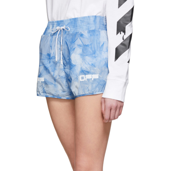 OFF-WHITE OFF-WHITE BLUE TIE-DYE ACTIVE SHORTS