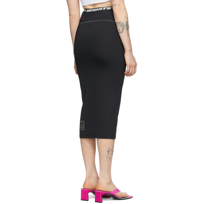 OFF-WHITE OFF-WHITE BLACK AND PINK OFF ACTIVE PENCIL SKIRT