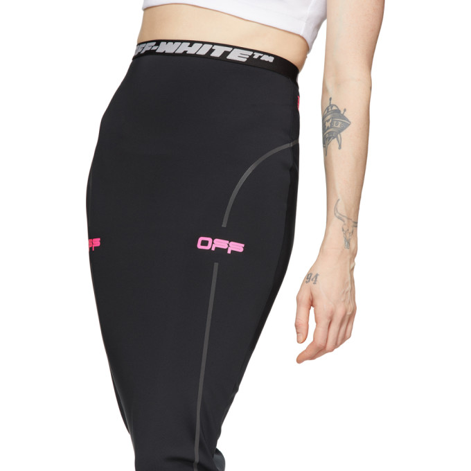 OFF-WHITE OFF-WHITE BLACK AND PINK OFF ACTIVE PENCIL SKIRT