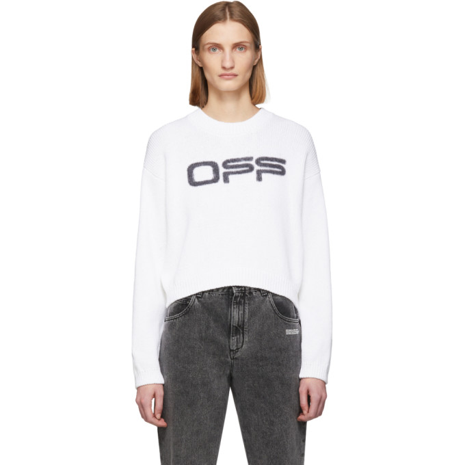 OFF-WHITE OFF-WHITE 白色徽标针织毛衣