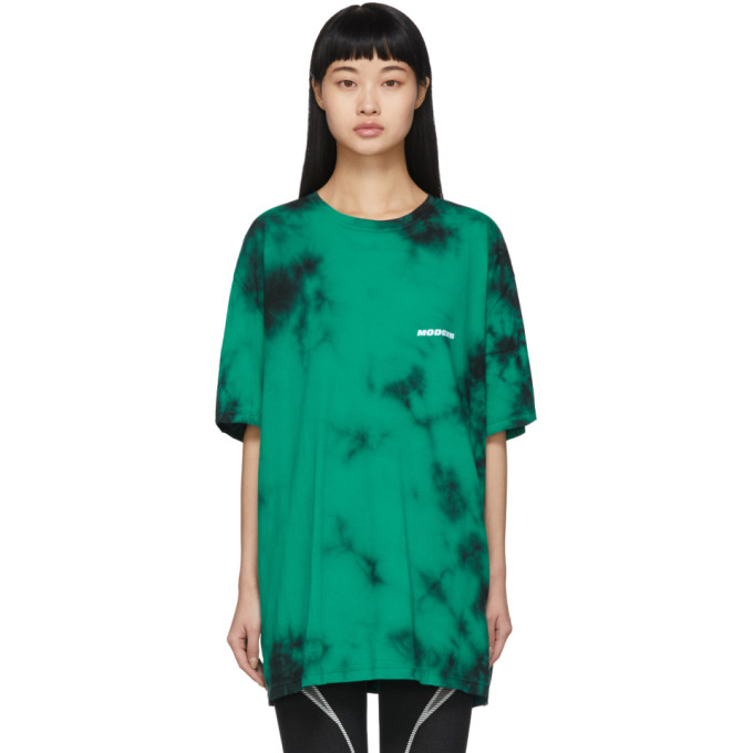 OFF-WHITE OFF-WHITE GREEN TIE-DYE MODERN T-SHIRT
