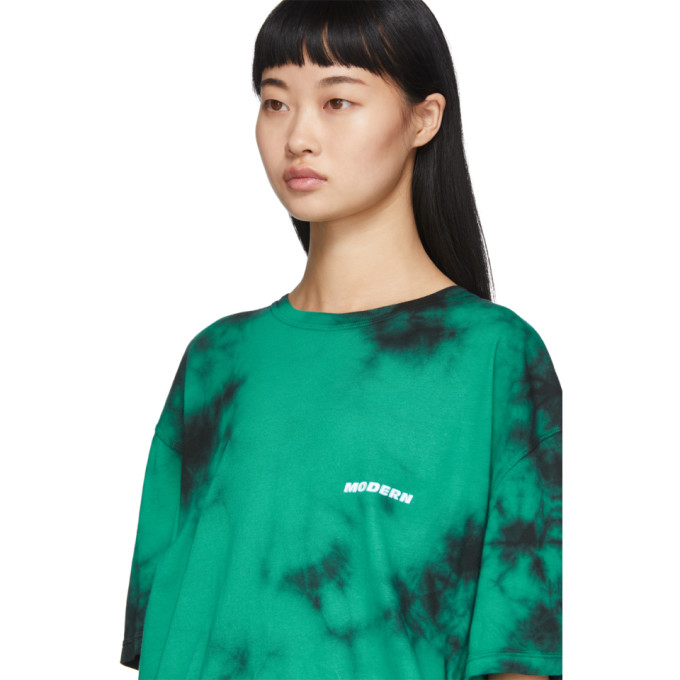 OFF-WHITE OFF-WHITE GREEN TIE-DYE MODERN T-SHIRT