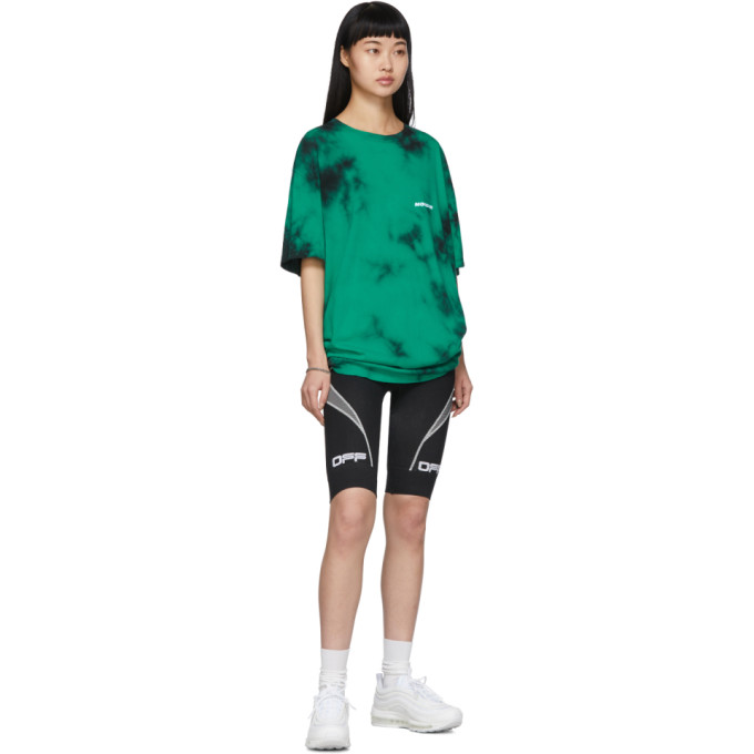 OFF-WHITE OFF-WHITE GREEN TIE-DYE MODERN T-SHIRT