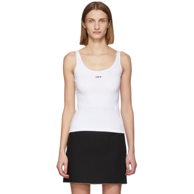 OFF-WHITE OFF-WHITE WHITE RIB TANK TOP