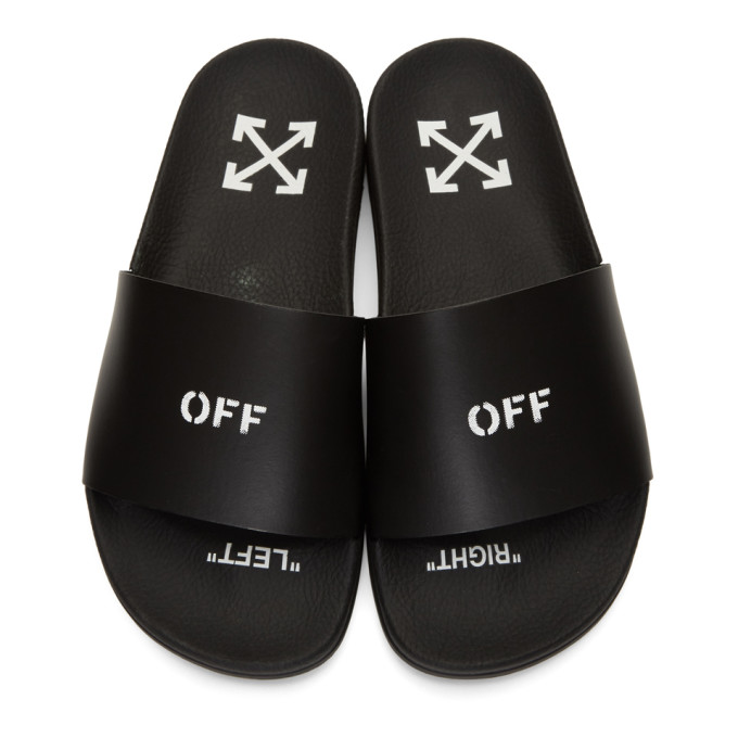 OFF-WHITE Black 'Off' Stamp Slides