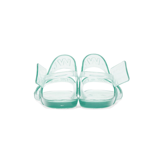 OFF-WHITE OFF-WHITE BLUE JELLY ZIP-TIE SANDALS