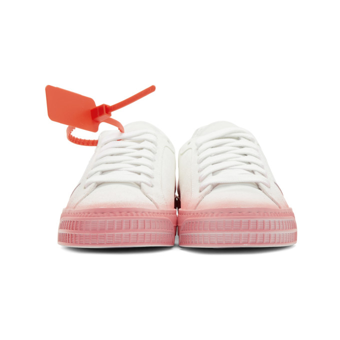OFF-WHITE WHITE & PINK DÉGRADÉ ARROWS SNEAKERS