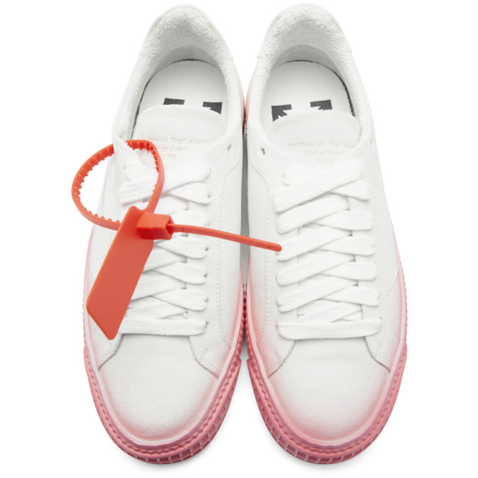 OFF-WHITE WHITE & PINK DÉGRADÉ ARROWS SNEAKERS