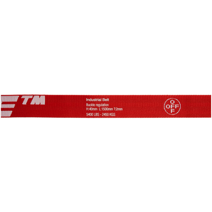 OFF-WHITE OFF-WHITE RED AND WHITE 2.0 INDUSTRIAL BELT