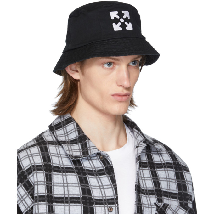 OFF-WHITE Black & White Arrows Bucket Hat