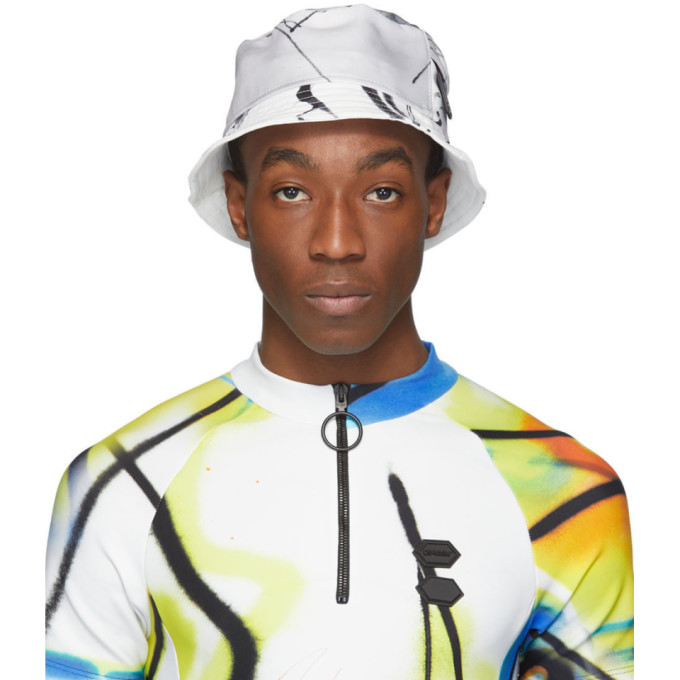 Off-white Abstract Print Bucket Hat In 9988 Multic