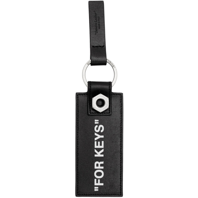 OFF-WHITE BLACK QUOTE KEYCHAIN