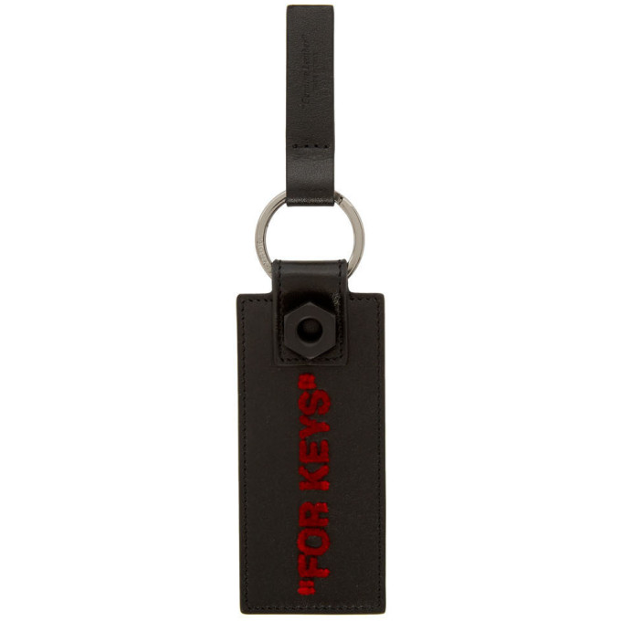 OFF-WHITE OFF-WHITE BLACK QUOTE KEYCHAIN