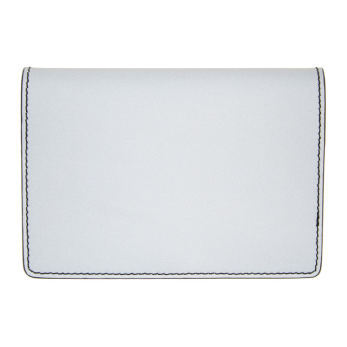 OFF-WHITE OFF-WHITE SILVER QUOTE PASSPORT HOLDER