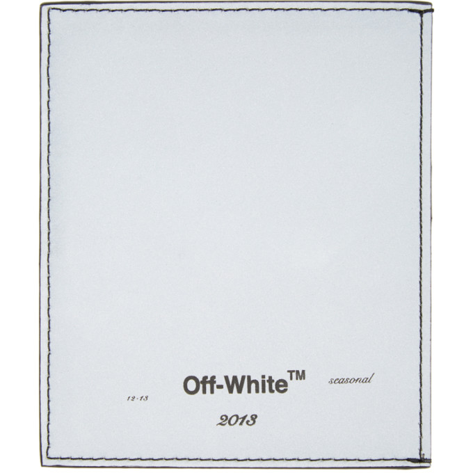 OFF-WHITE OFF-WHITE 银色 AND 黑色徽标卡包