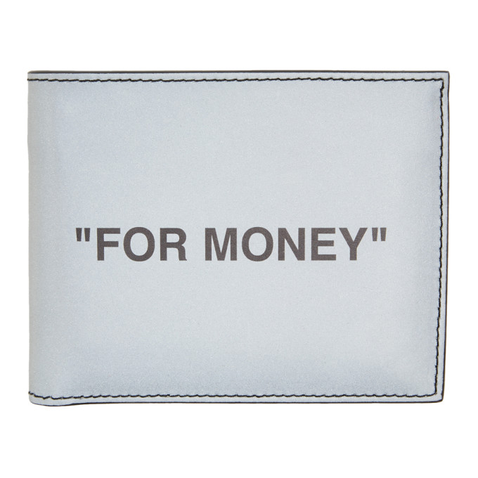 OFF-WHITE OFF-WHITE SILVER QUOTE BIFOLD WALLET