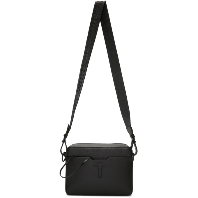 Click to view more detailed imagery on our partner's website Off-white Men's Binder Clip Leather Camera Bag In Black