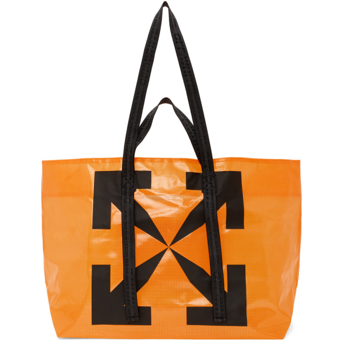 OFF-WHITE OFF-WHITE ORANGE ARROWS TYVEK TOTE