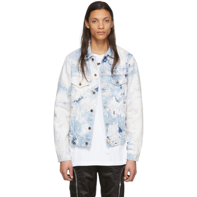 OFF-WHITE OFF-WHITE WHITE AND BLUE DENIM SLIM ARROWS JACKET