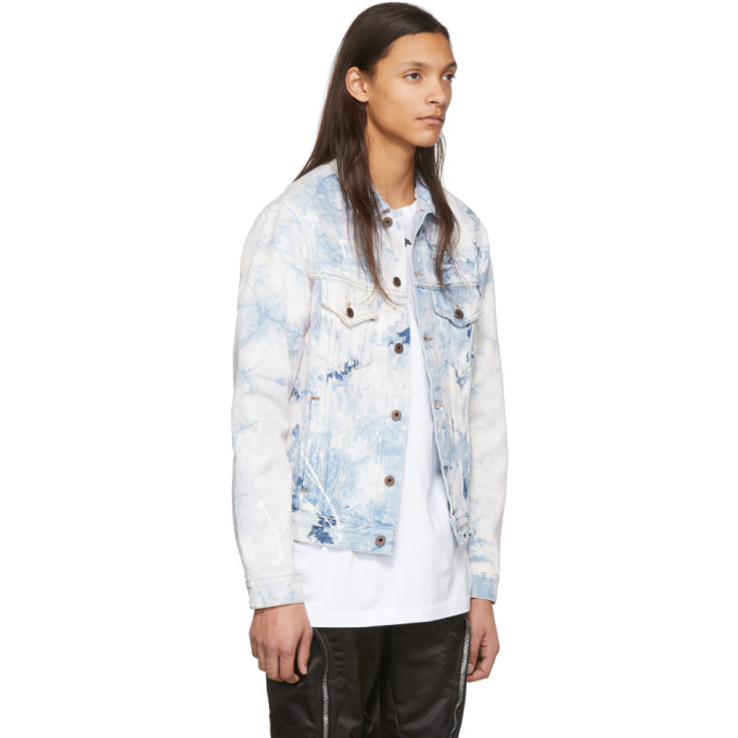 OFF-WHITE OFF-WHITE WHITE AND BLUE DENIM SLIM ARROWS JACKET