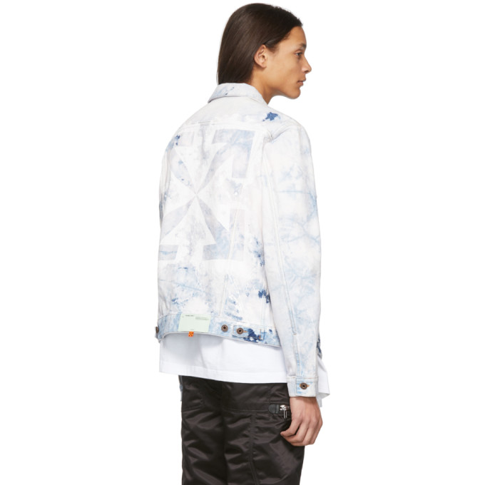 OFF-WHITE OFF-WHITE WHITE AND BLUE DENIM SLIM ARROWS JACKET
